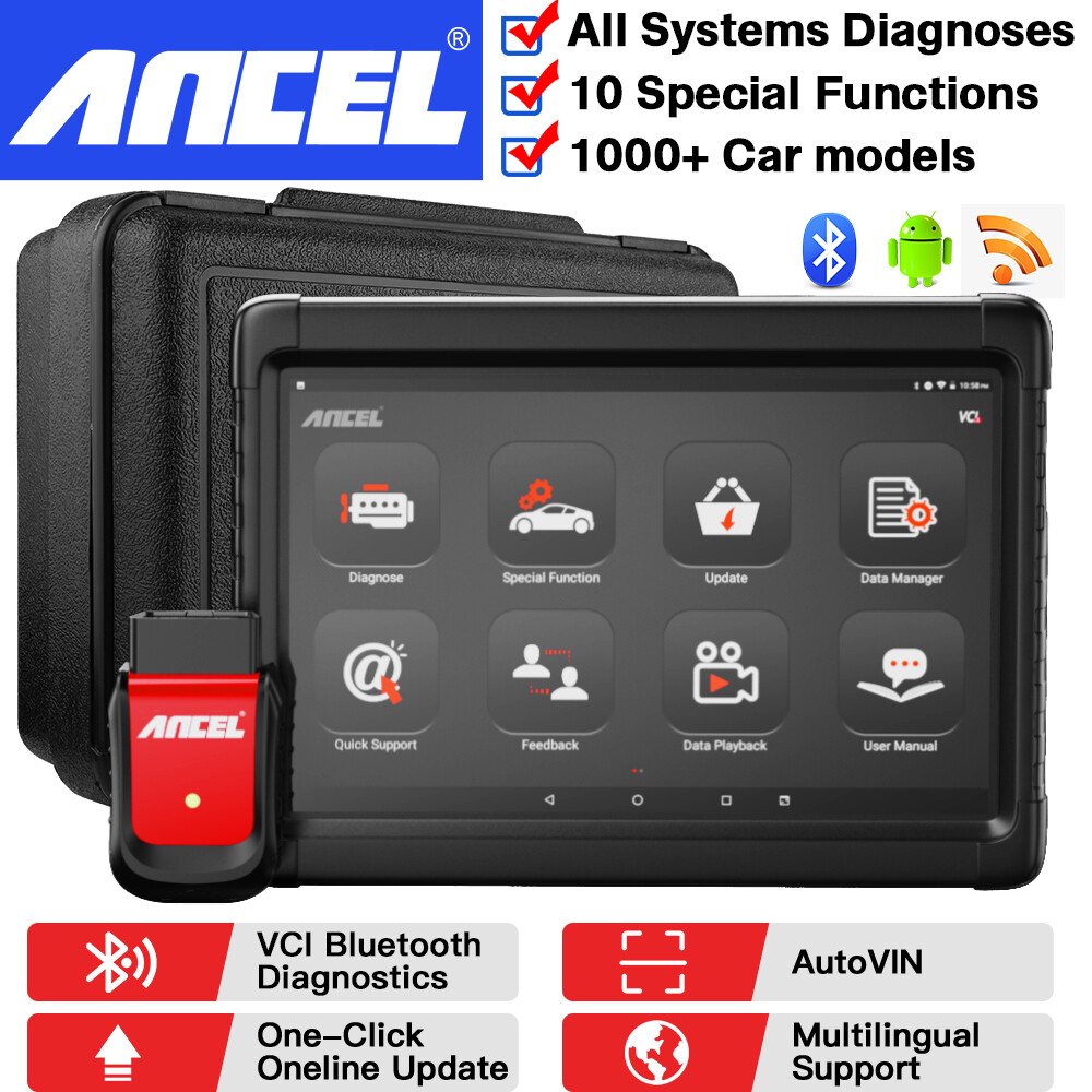10" Bi-directional Tablet Bluetooth OBD2 Scanner All System Car Diagnostic Tool