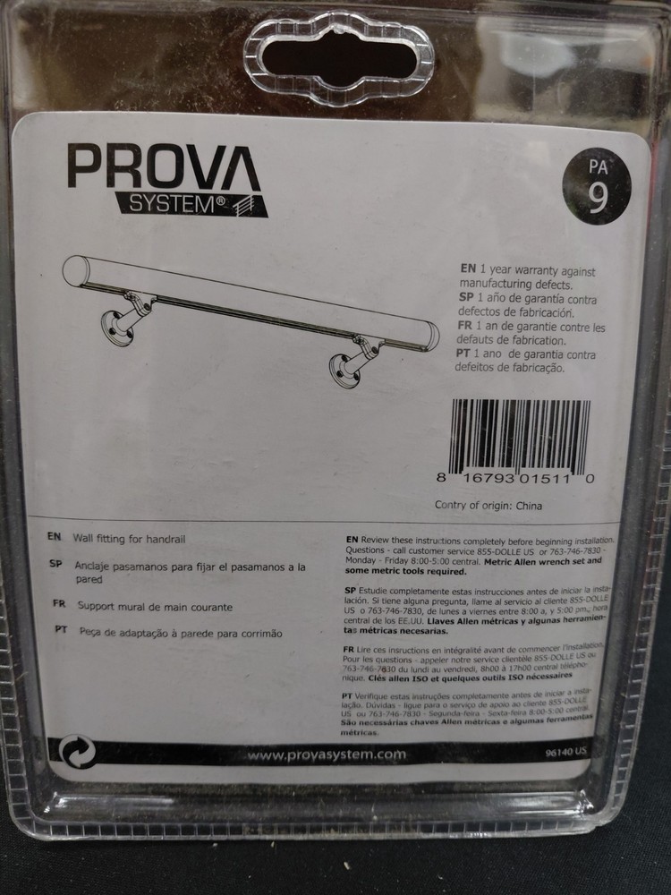 Prova PA9 Wall Fitting for Prova Handrails