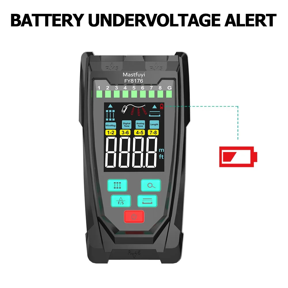Cable Tester LCD Digital Network Line Finder Wire Tracker PoE Checker Wire Meter