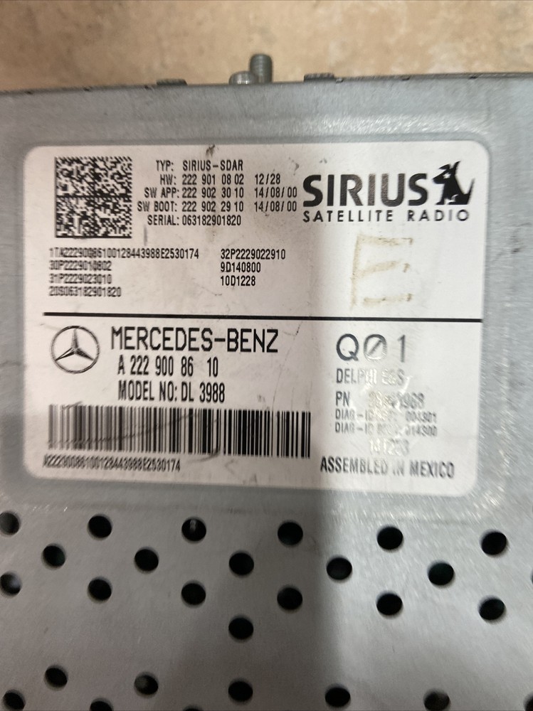 Mersedes s550 cla 250 E400 Sirius satellite modgule