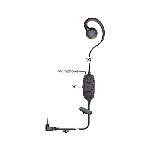 Klein Curl 1-Wire Earpiece for POC Twisted Pair Motorola Wave IOS Android