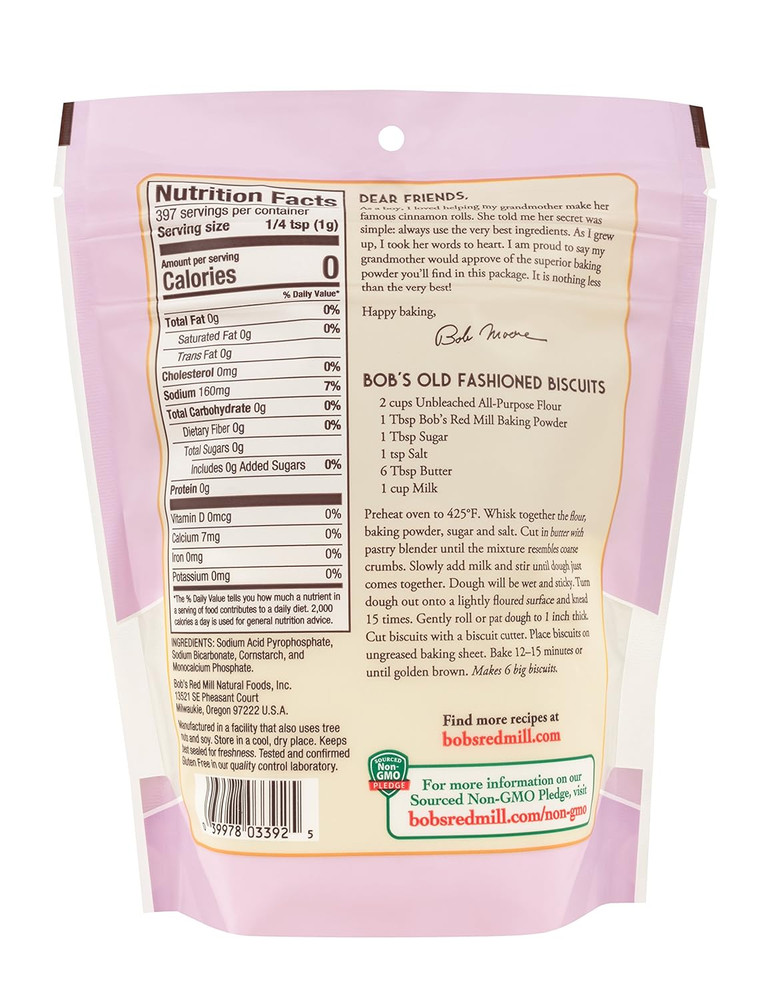 Bob'S Red Mill Baking Powder, 14 Ounce