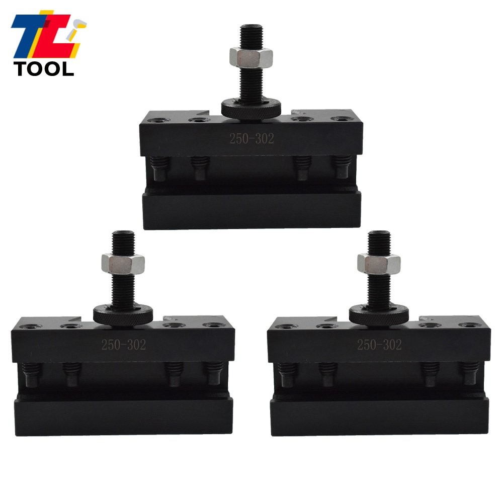 3×CXA #2 250-302 QUICK CHANGE TURNING FACING & BORING TOOL POST HOLDER
