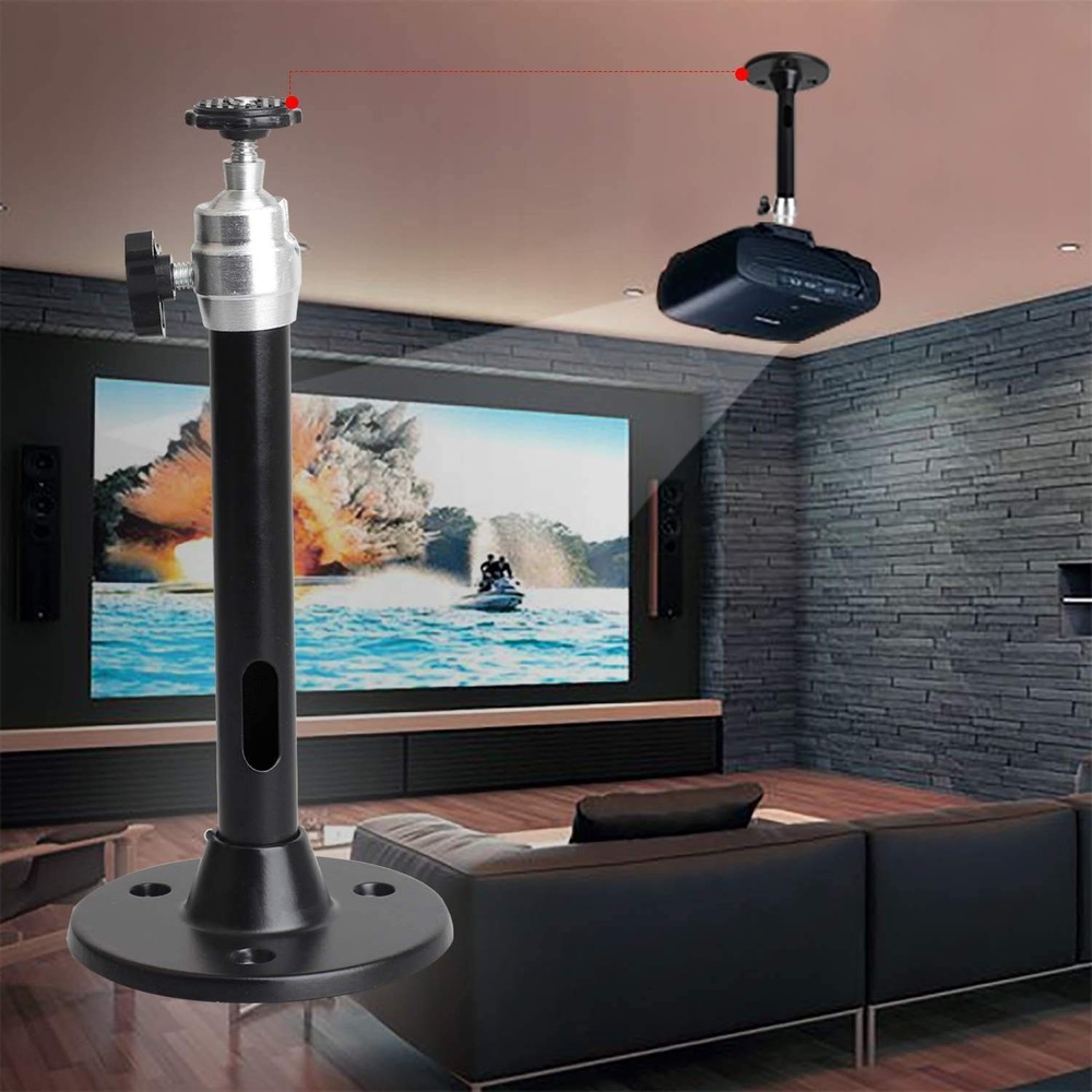 YiePhiot Mini Ceiling Wall Projector Mount Stand Compatible Upright, Black