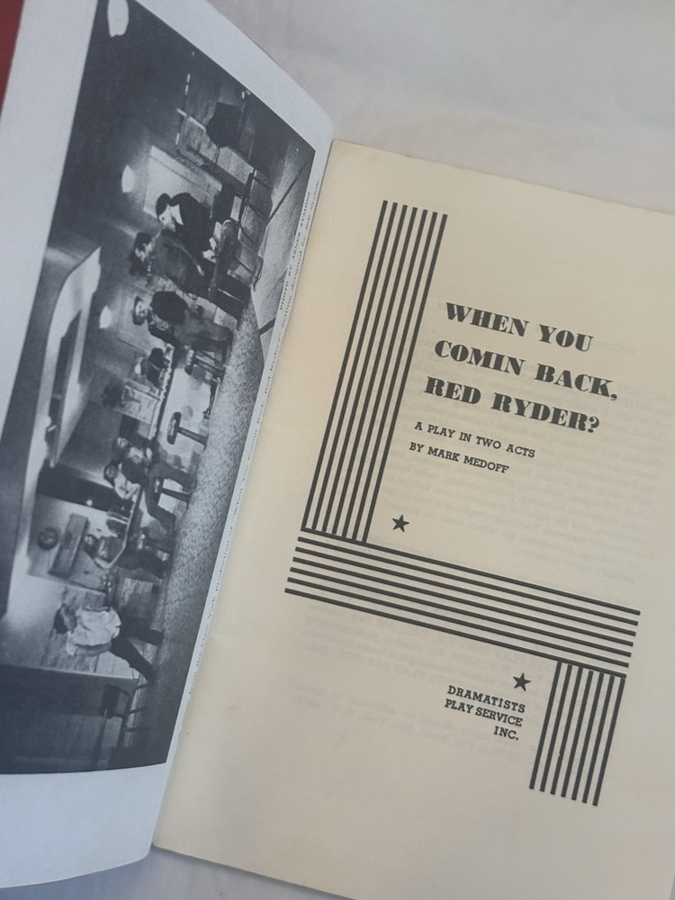 WHEN YOU COMIN BACK, RED RYDER? Mark Medoff - Dramatists Acting Edition SCRIPT