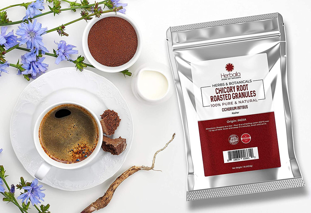 Chicory Root Roasted Granules, 1 Pound, Chicory Coffee (Inulin, Prebiotic Dietar