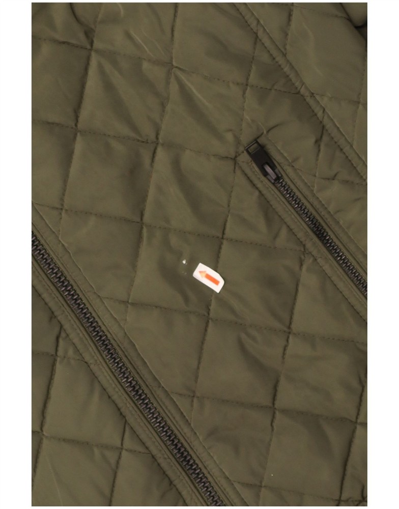 REPLAY Mens Quilted Jacket UK 36 Small Green Polyester DC03