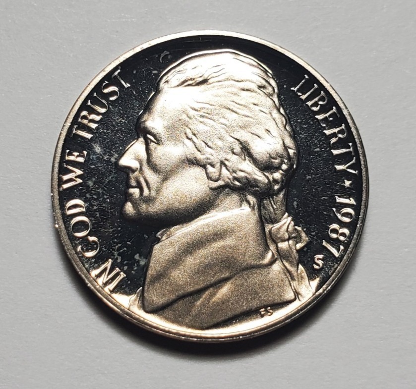 1987 S JEFFERSON NICKEL PROOF UNC #P2217