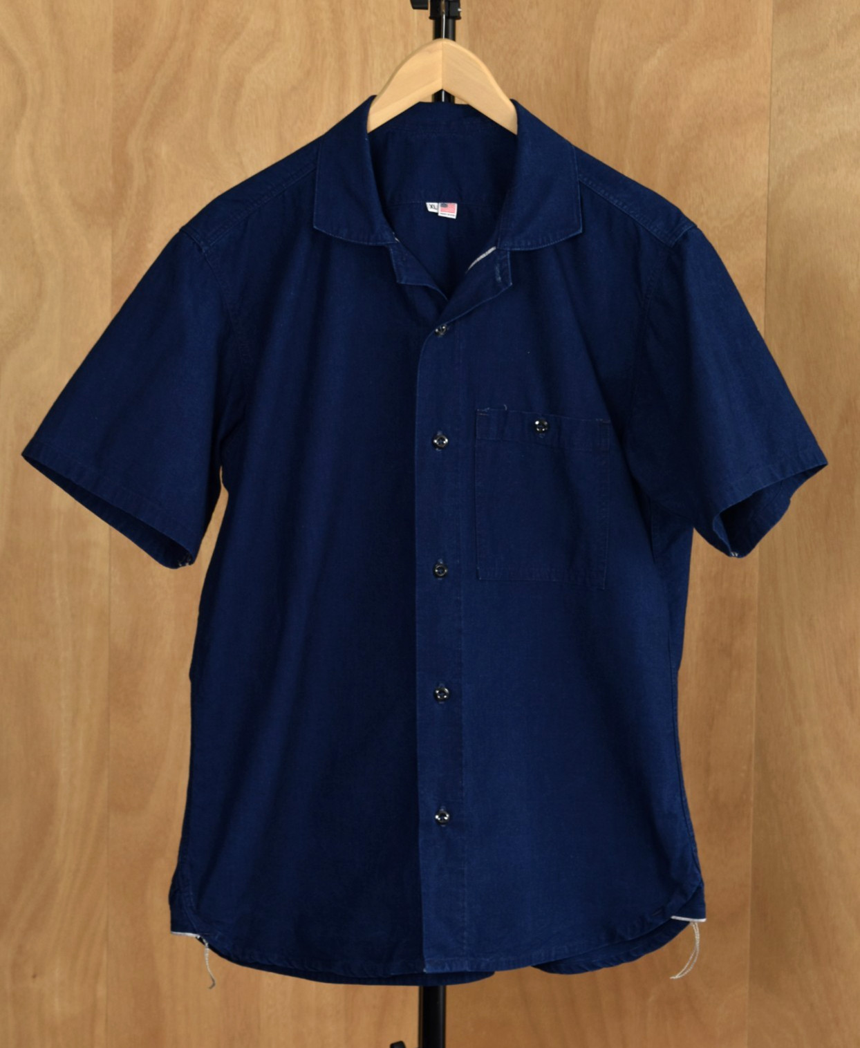 Grease Point Selvedge Indigo Chambray Shirt XL Cotton USA