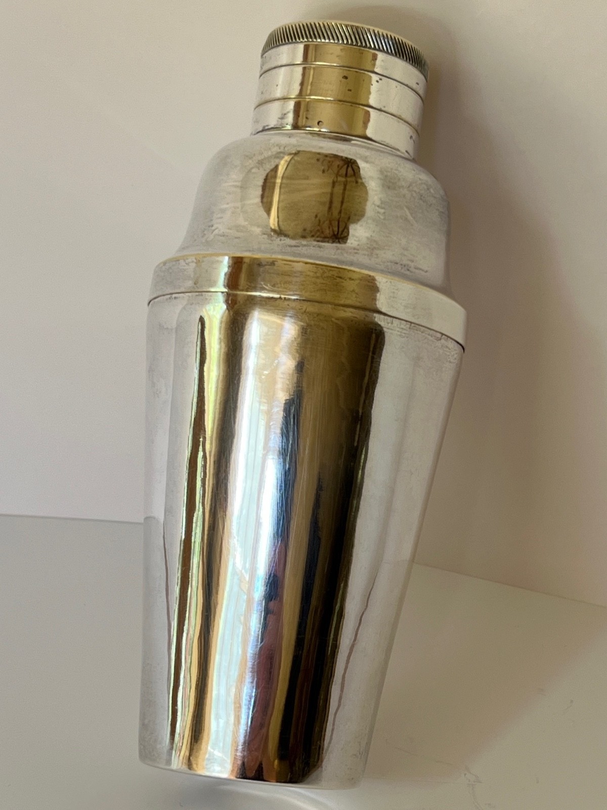 CHAS J HAUCK & SONS SILVER COCKTAIL COMBINATION SHAKER Martini BARWARE 1884