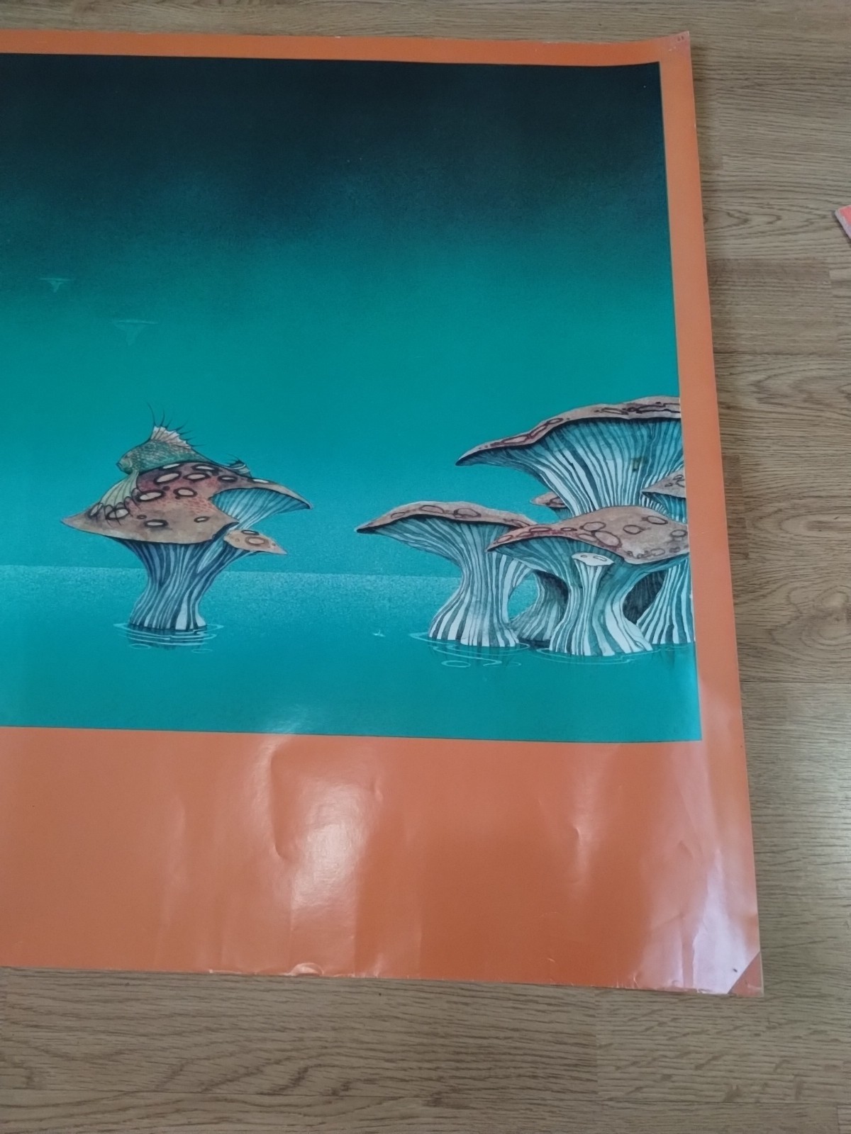 RARE 1973 Fish Yessongs 4 Roger Dean Cover Art Big-O Poster England Psychedelic
