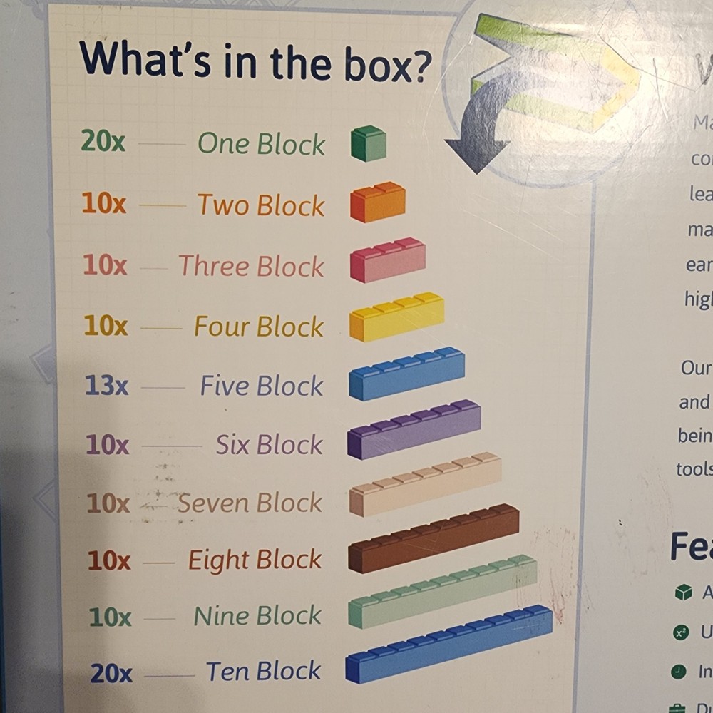 Math-U-See Integer Block Kit Manipulatives Educational Math For ☆Homeschooling☆