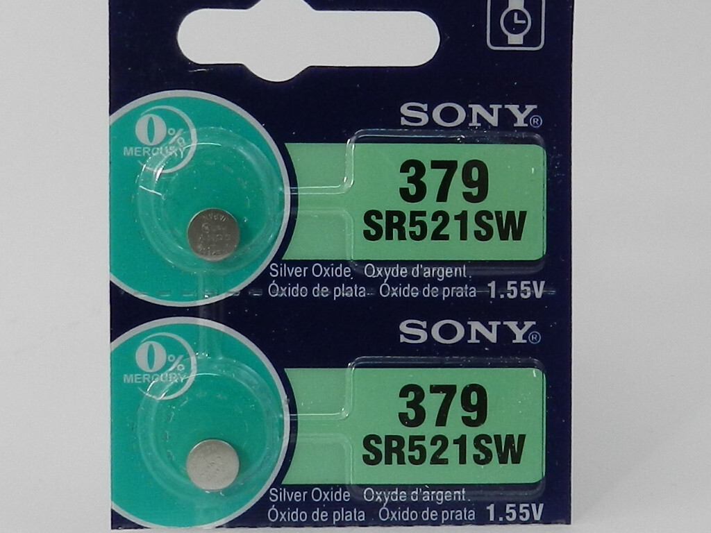 SONY 379 SR521SW    Watch Battery  2Pc.  (Exp. 10/2028)