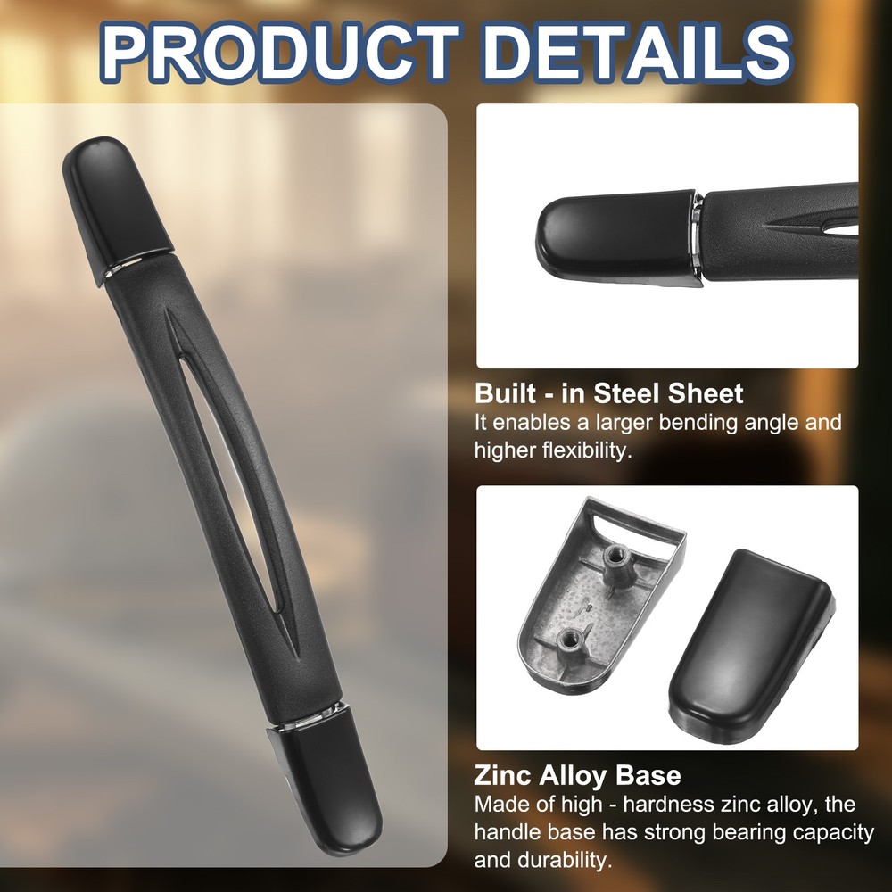Luggage Handle 7.87" x 1.06" (L x W) Plastic Pull Handle Grip Replacement Black