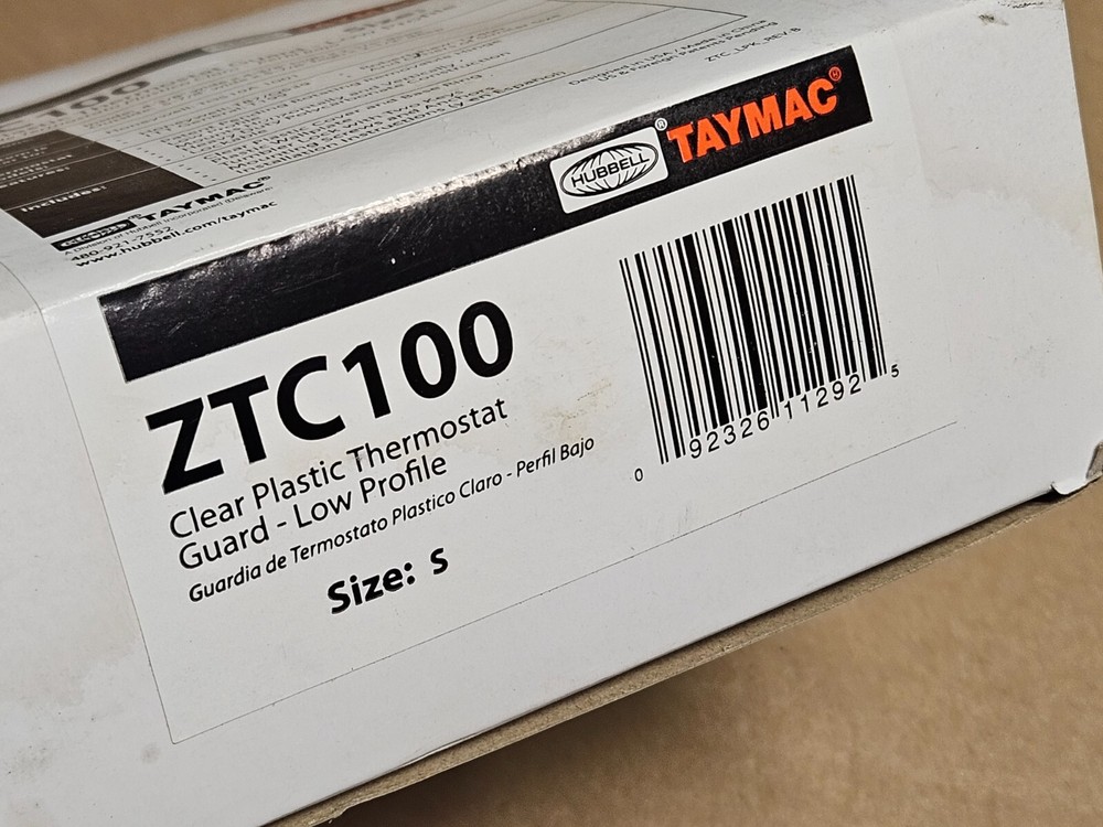 TayMac ZTC100 Clear Plastic Low Profile Locking Thermostat Small,