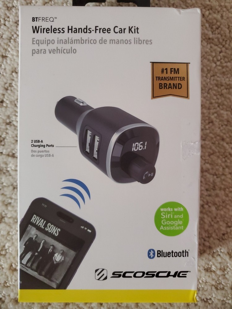 Scosche BTFREQ Bluetooth Handsfree Car Kit w/#1 FM Transmitter Brand.