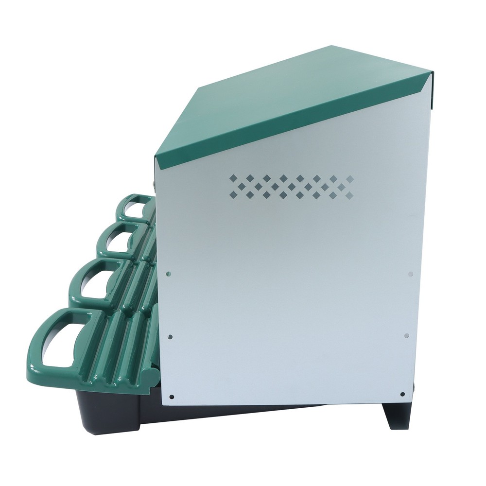 4 Hole Chicken Nesting Boxes Metal Chicken Egg Laying Box with Perch