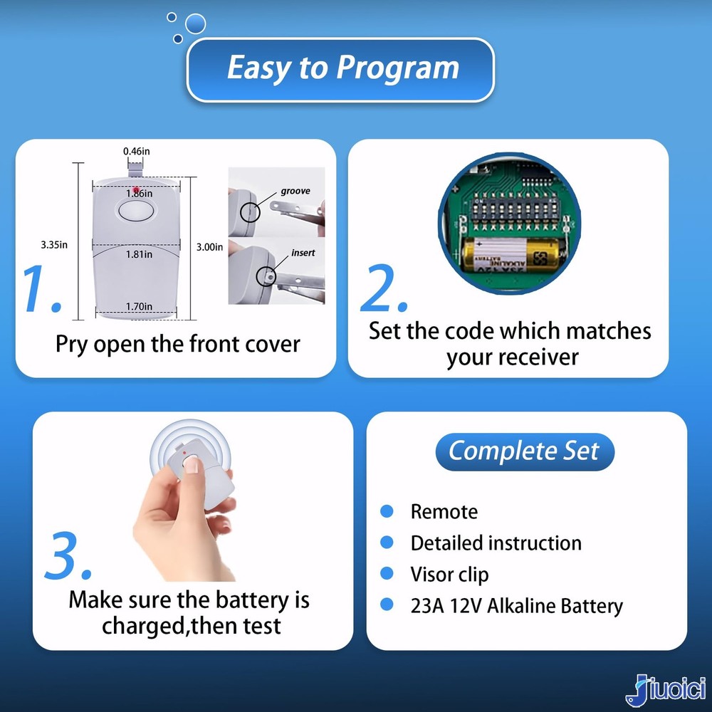 Upgraded for Linear 3089 Multicode Gate Opener Remote, 308911 Multicode Remot...