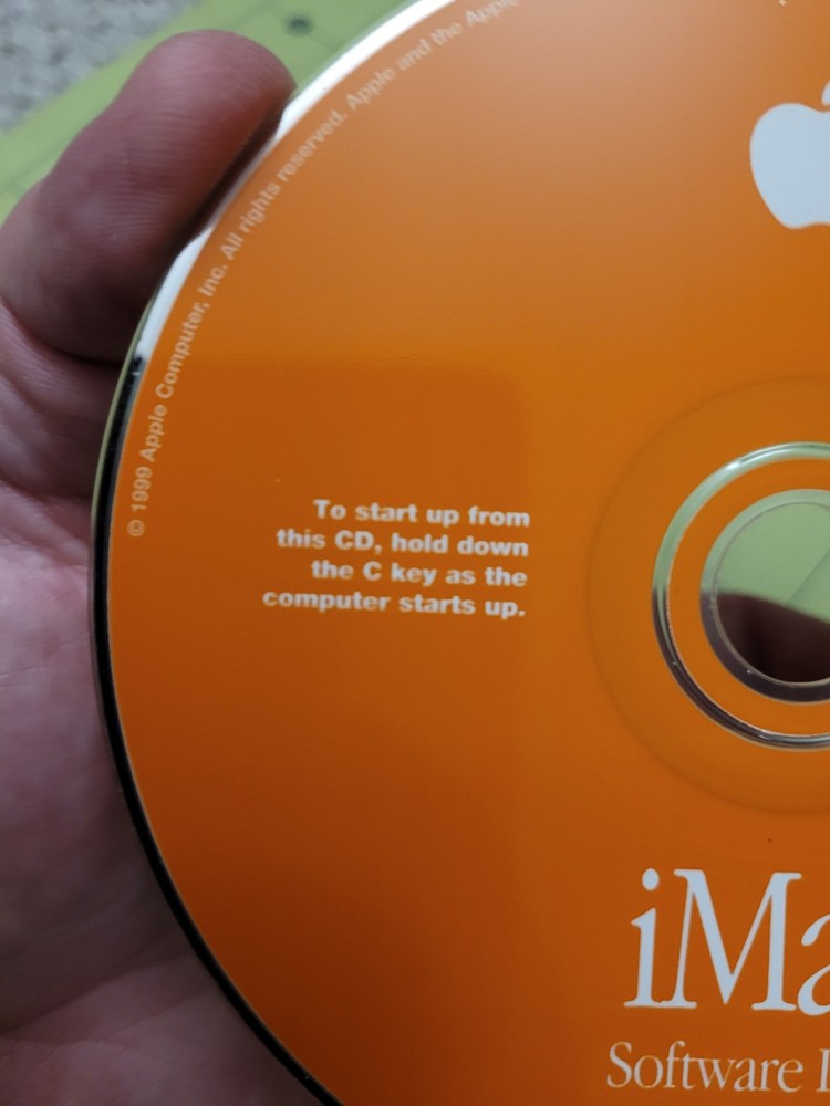 1999 Mac Macintosh iMac Software Restore Install OS 9 Reboot CD-ROM Disc CD