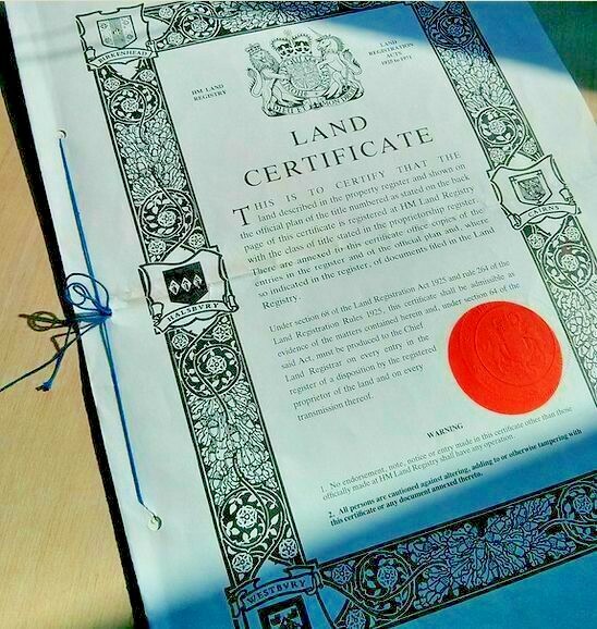 UK BRITAIN ENGLAND 1970's ROYAL LAND DEED (4 11x16 VELLUM PANELS) RARE!! CV $200