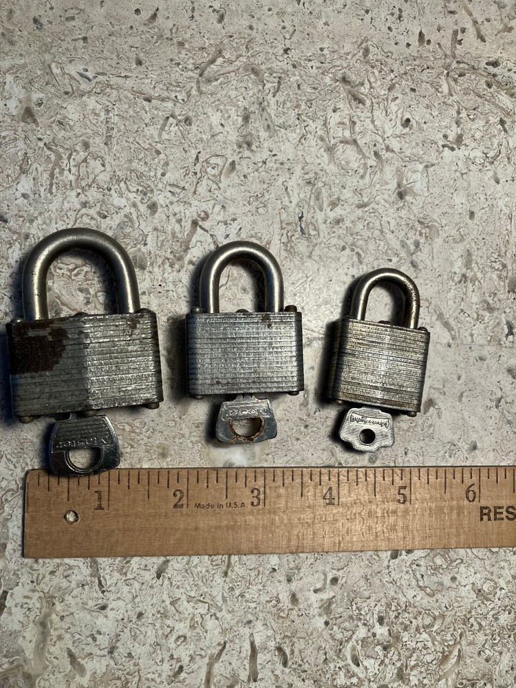 Master Lock Padlocks 3x With 1 key each