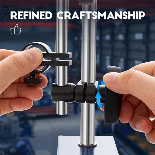 Adjustable Magnetic Base Stand with Fine Adjustment Holder for Dial Indicator, 1