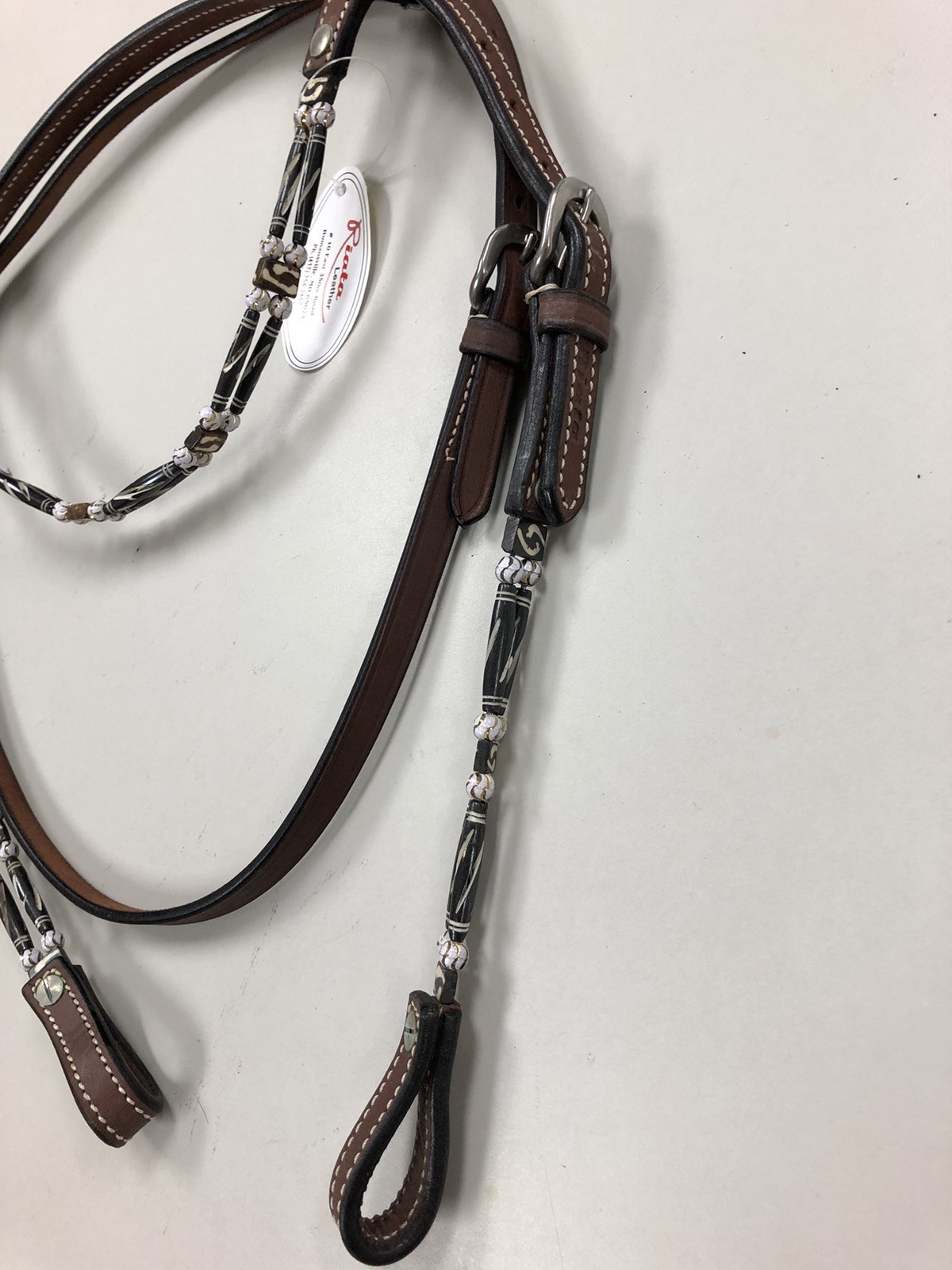 Riata Leather Headstall Breast Collar Set
