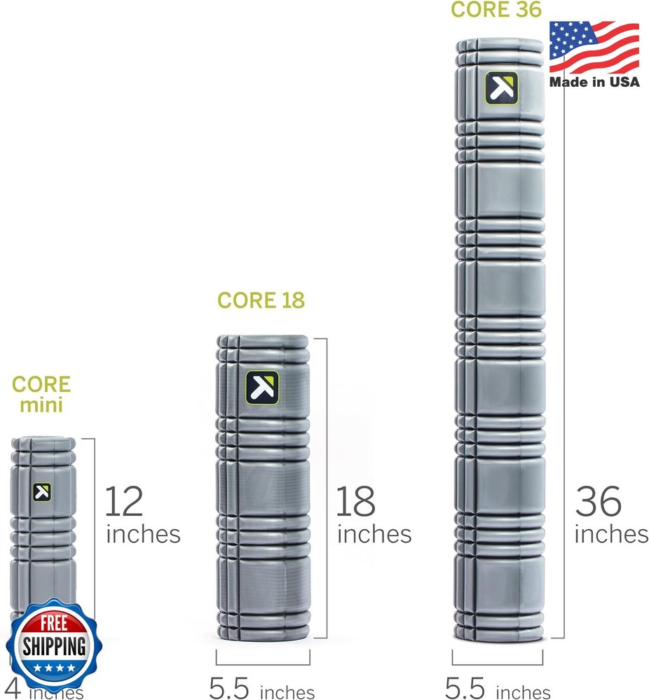 TriggerPoint CORE 36 inch Gray Foam Roller - Deep Tissue Massage