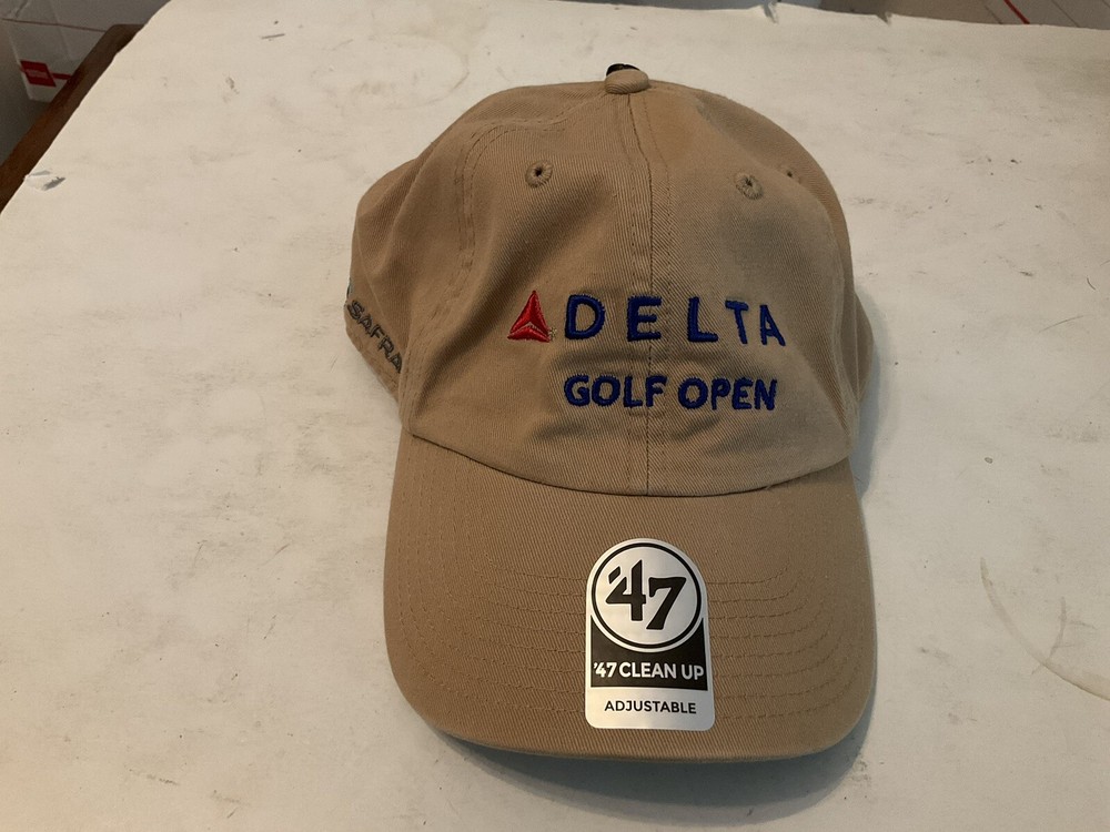 Delta Golf Open Cap Hat 47' Tan New Missing Tag Safran Tan
