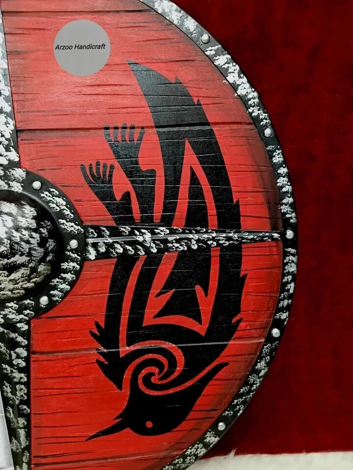 New Design Eivor Valhalla Raven Shield Authentic Battleworn Viking Shield
