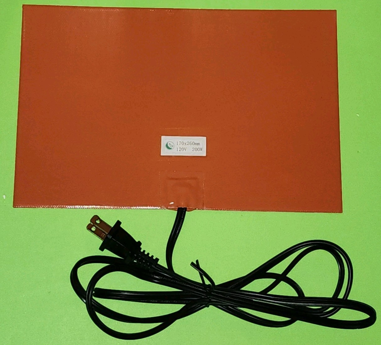 200 Watt 120 Volt Silicone Tank Oil Pan Heater Mack Diesel 3M Adhesive w/Plug