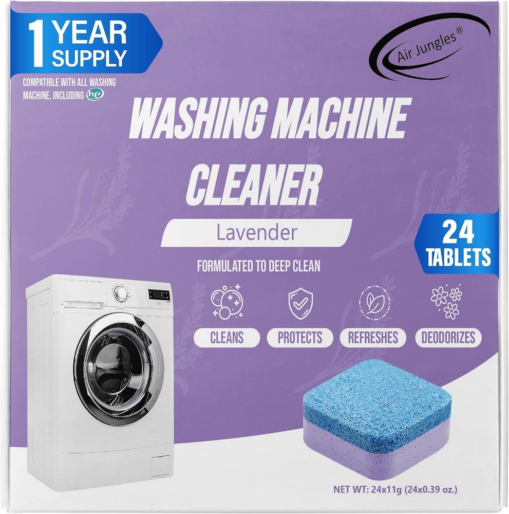 Washing Machine Cleaner Tablets 24 Count, Lavender