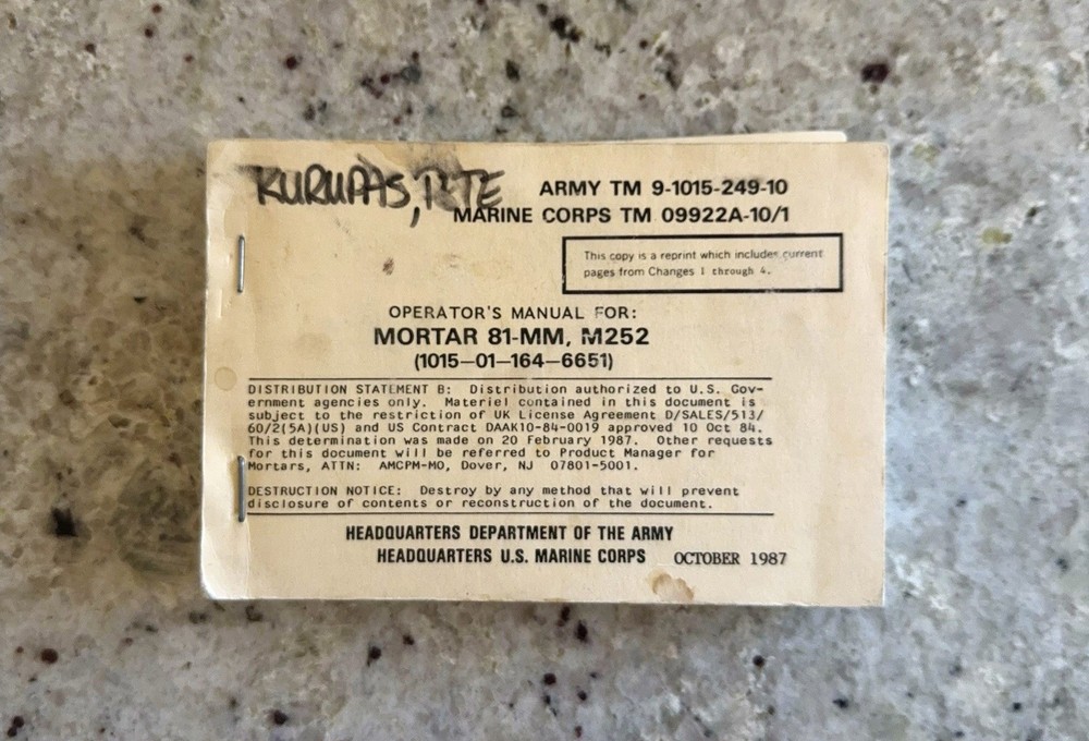 1985 US Marines/Army Handbook