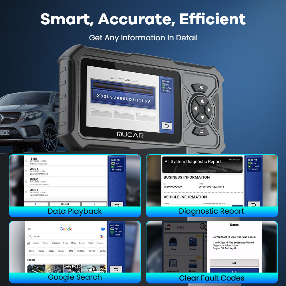 MUCAR CDE900 PRO OBD2 Diagnostic Tool Engine/Four/Full System Diagnose Scanner