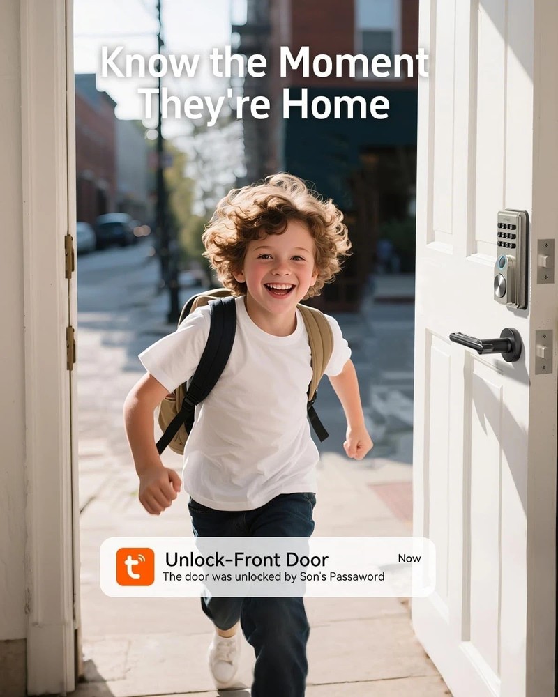 Smart Door Lock Fingerprint Keyless Entry Digital Keypad Passcode Bluetooth APP