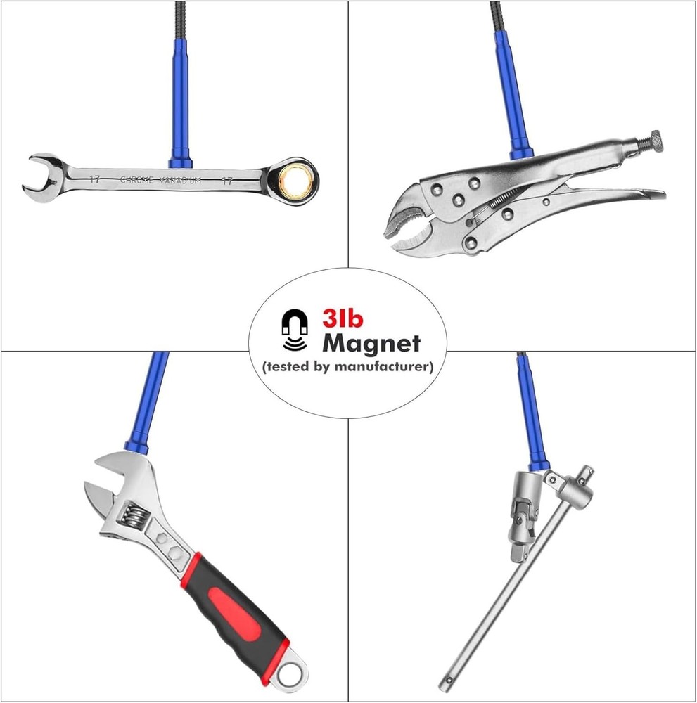 Compact C-Shaped Grabber Tool with LED Lights for Effortless Object Retrieval
