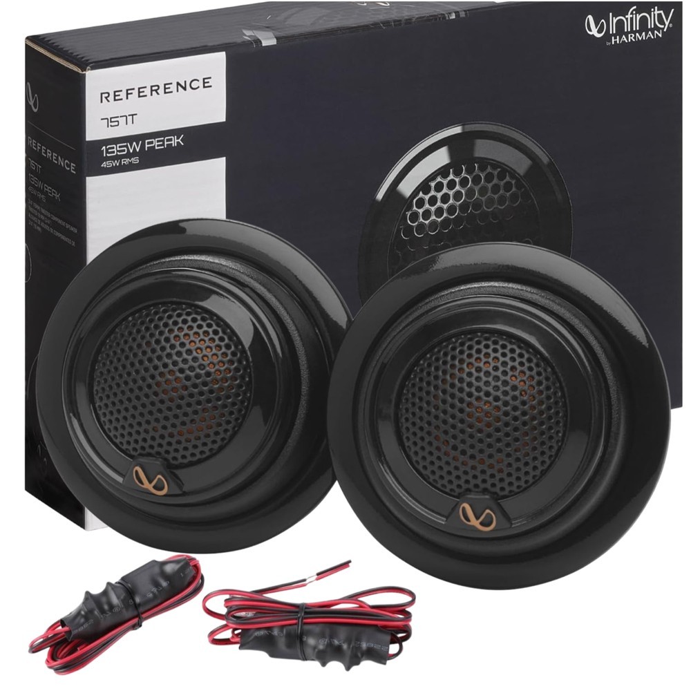 NEW Infinity Reference 757T 3/4" 19mm 135W Peak Tweeter Component Speaker PAIR