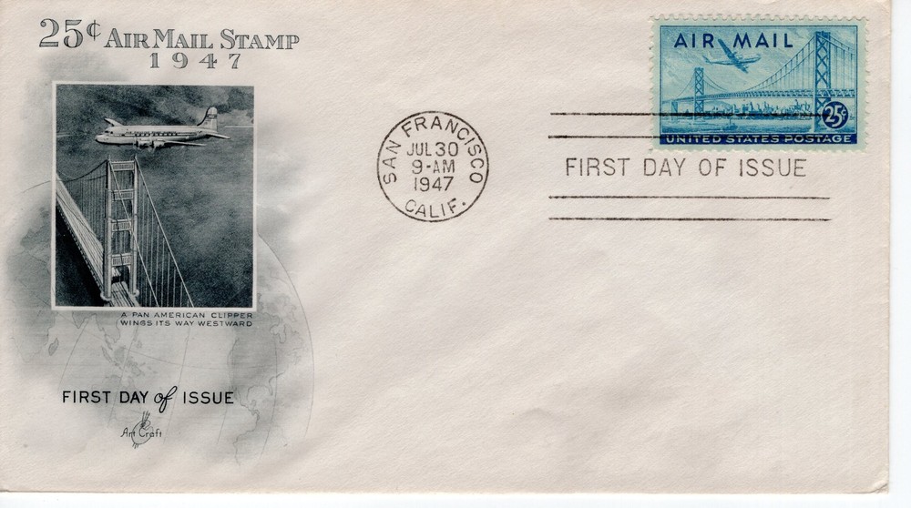 25 CENT AIR MAIL STAMP  - 1947 - DC140