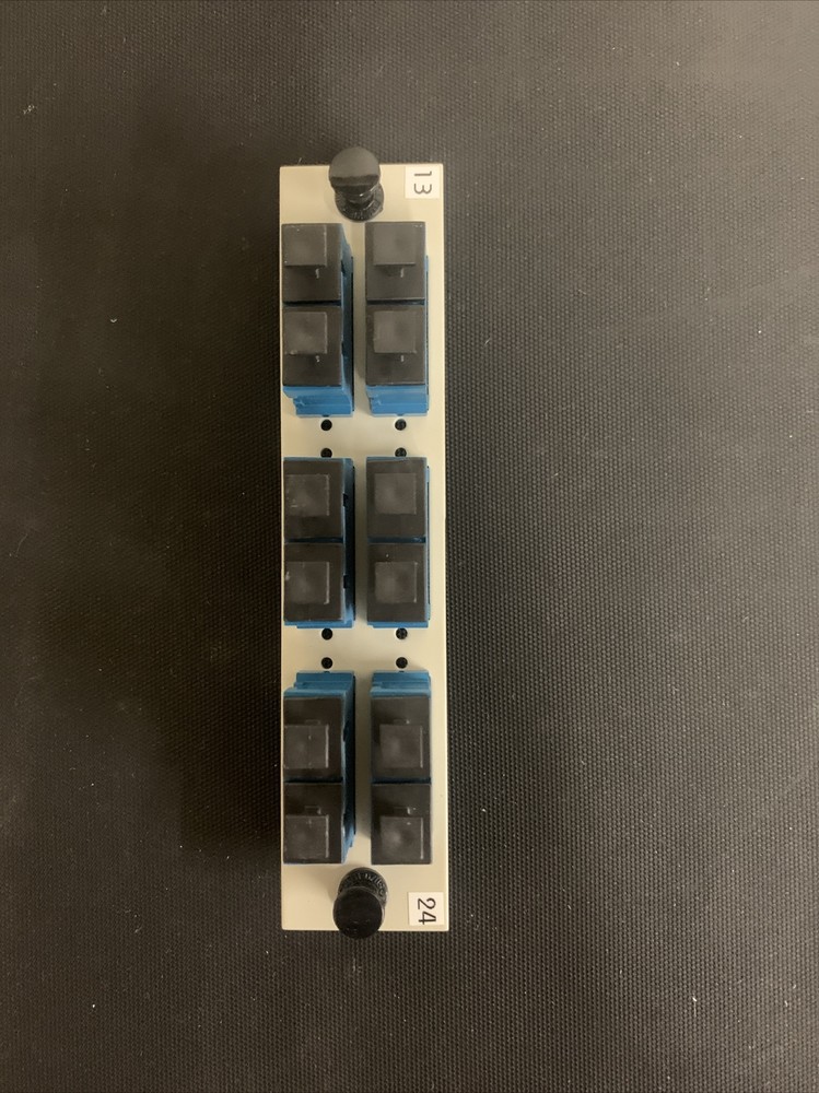 Fiber Optic Adapter Panel with 6 SC Duplex Adapters 12 - 71541