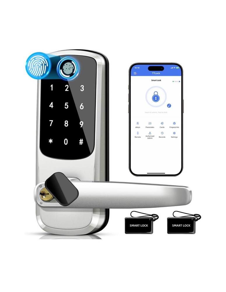 Gateway + B07 Smart Door Lock Black