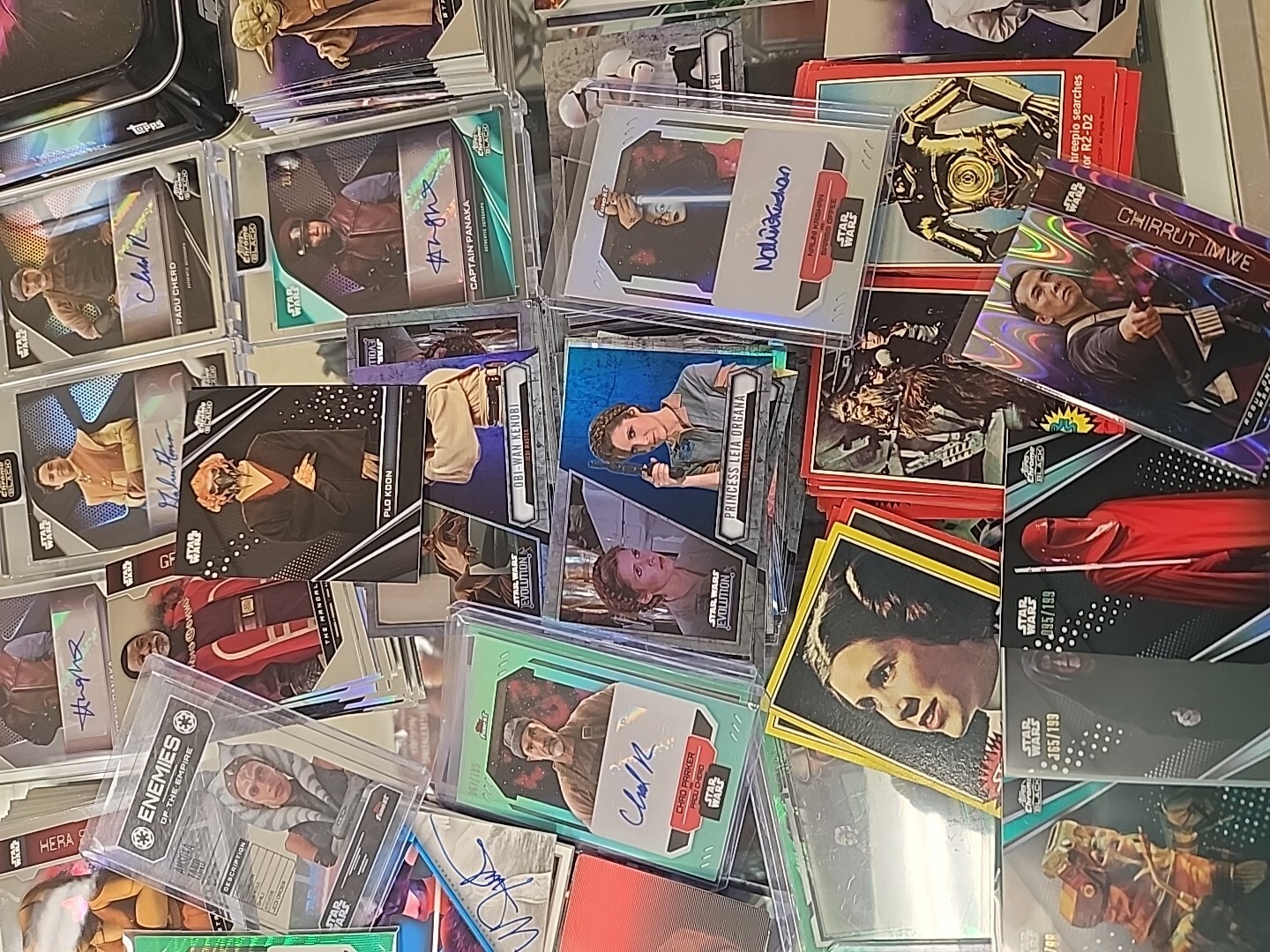 Star Wars Card Collection Lot Autos , Refractors, Numbered & More Vintage To New