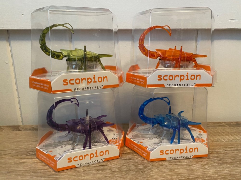 (4) HEX BUG Micro Robotic Creatures LOT Scorpion - Motorized Creepy Crawler Rare