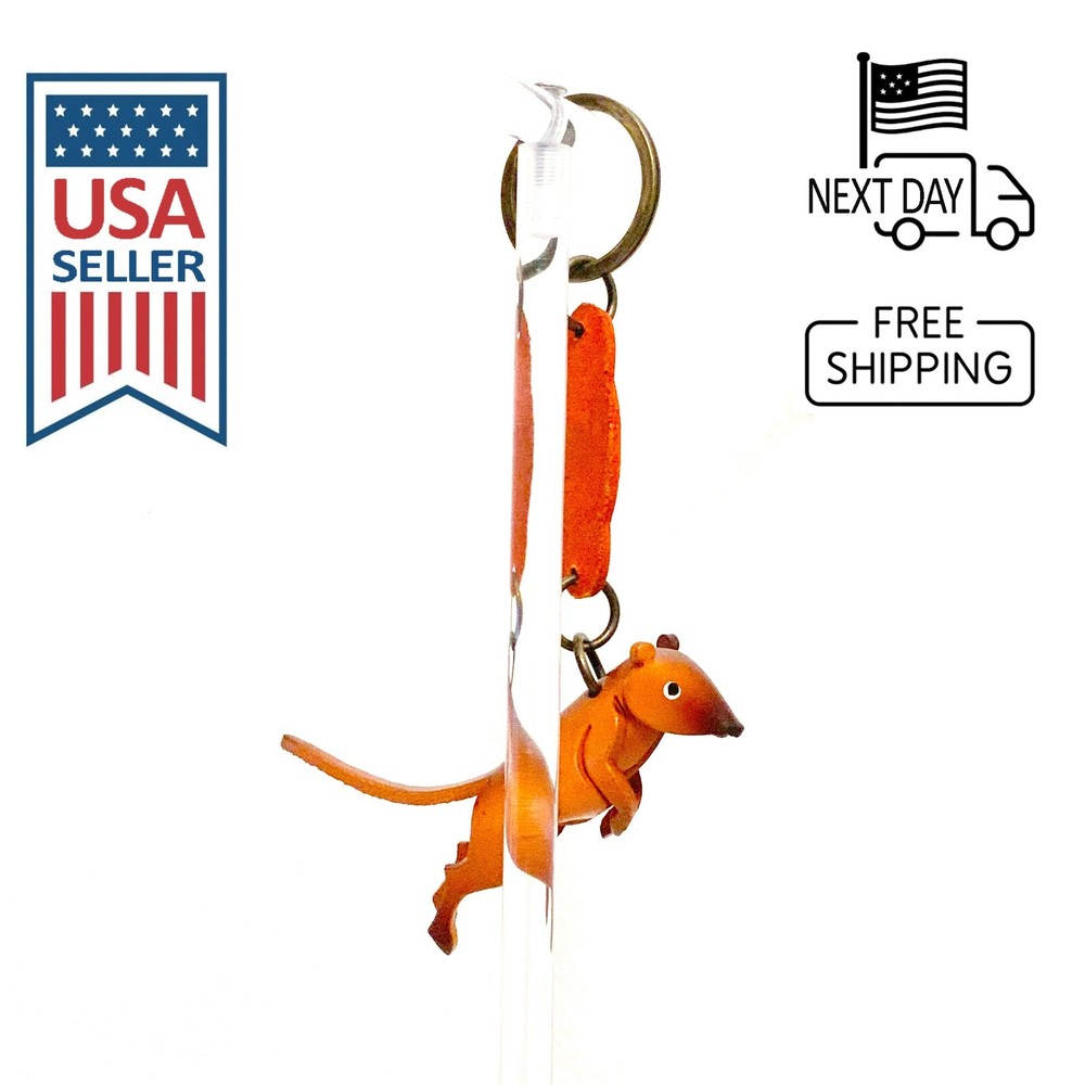 Meerkat Handmade Leather Keyring