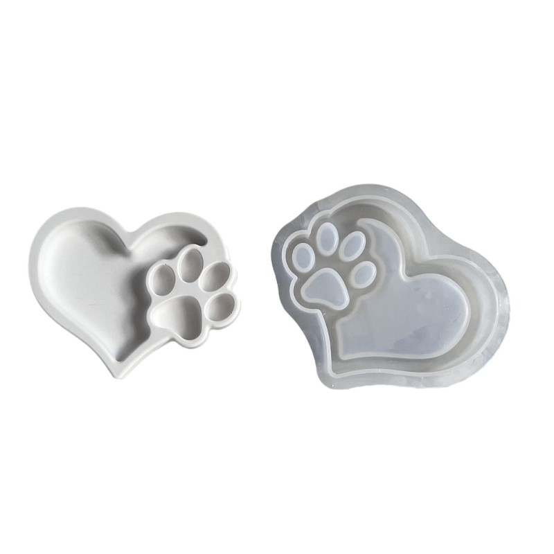 User Friendly Heart Paws Silicone Mold For Innovative Storage Tray Creation
