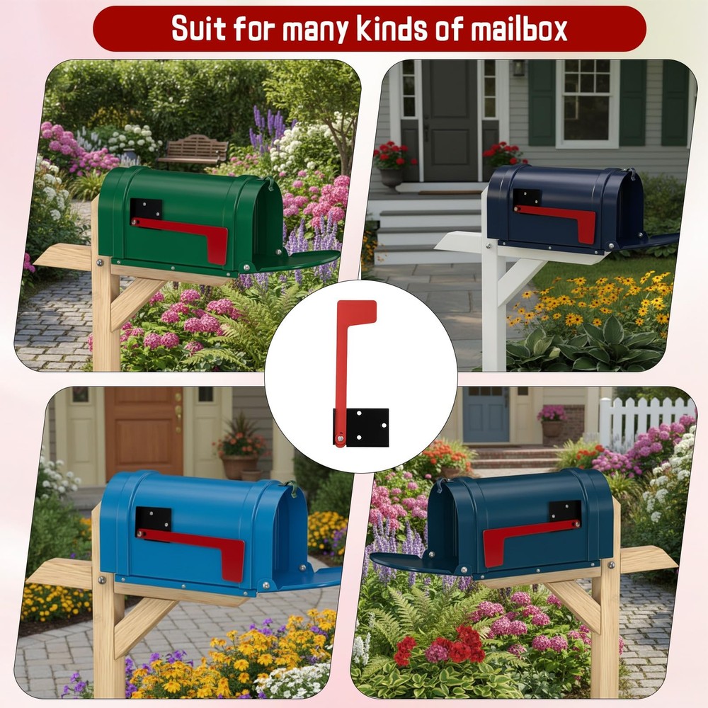 Mailbox Flag Replacement Kit Universal Metal Hardware For Mail Box Mount