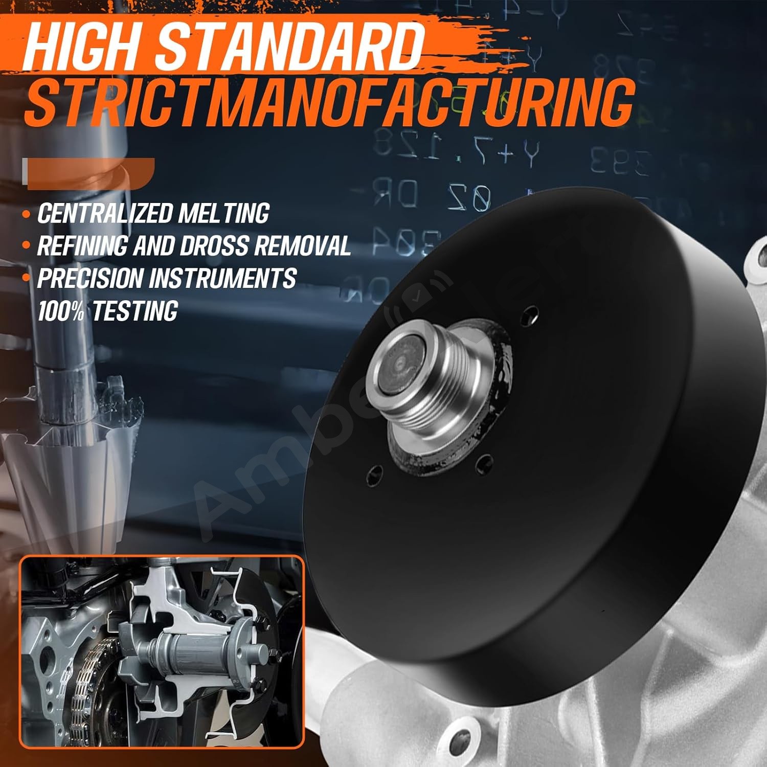 Water Pump w/Thermostat For Chevy Silverado Tahoe Sierra Cadillac 4.8/5.3/6.0L