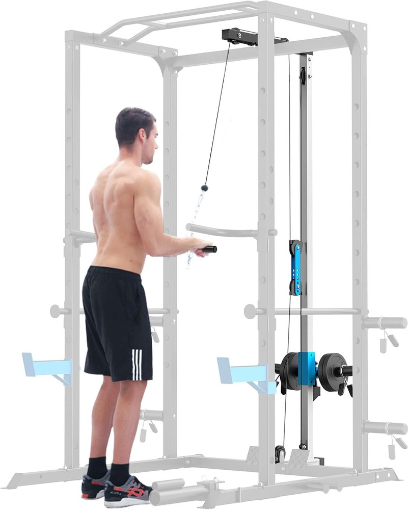 LAT Pull down Attachment for Power Cage, Multi-Functional Power Rack Optional Ca