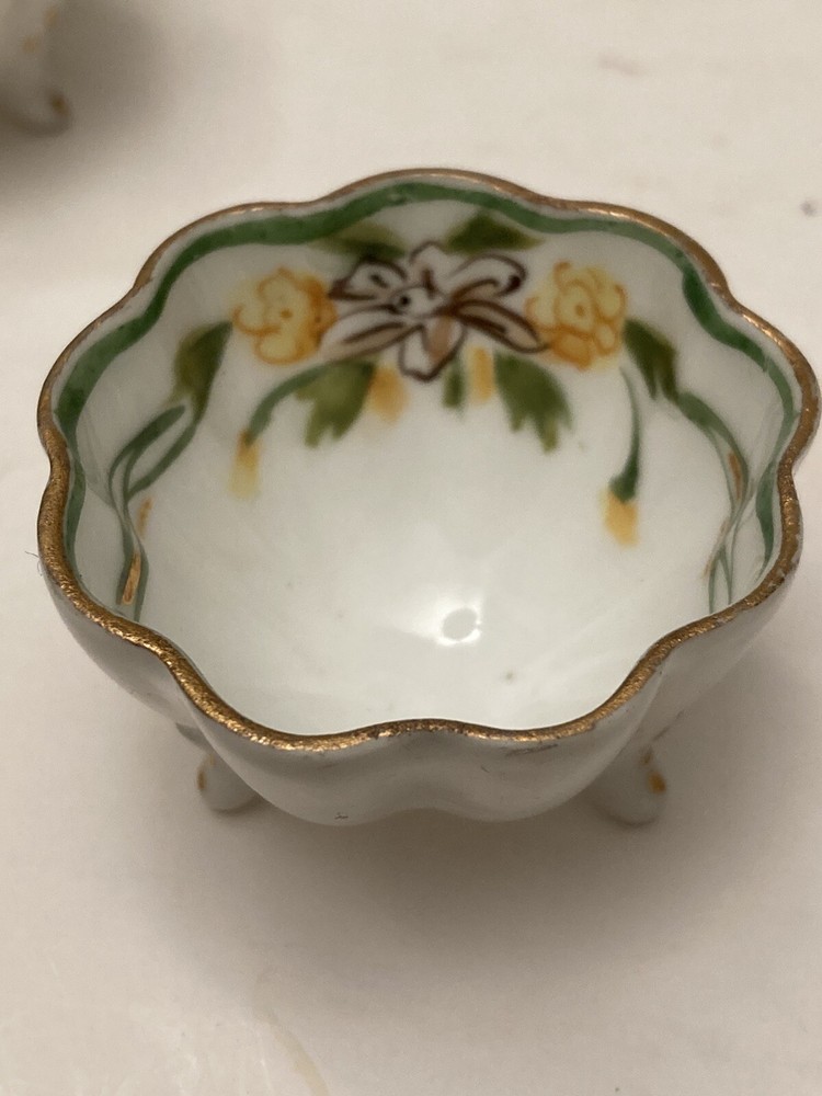 Salt Cellars Footed Bone China Vintage