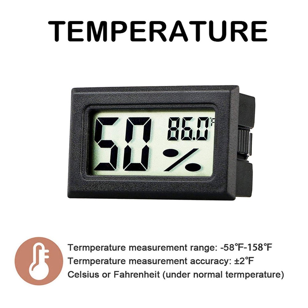 Mini Thermometer Hygrometer, Small Digital Electronic Temperature Humidity Me...