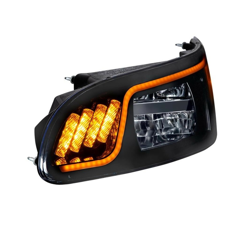Black Out Peterbilt 386 LED Headlight Driver Side